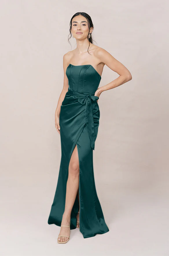 Amara Satin Dress | Made To Order - Image 26
