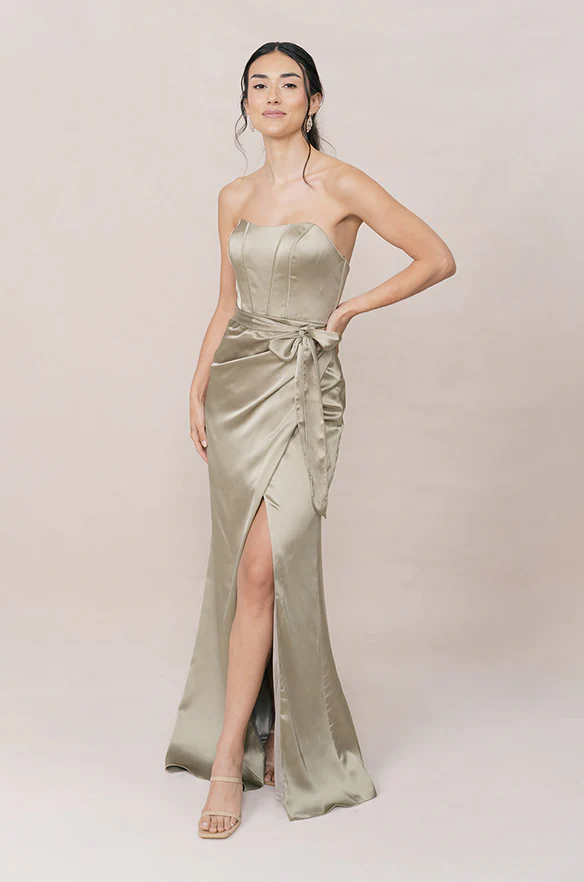 Amara Satin Dress | Made To Order - Image 92