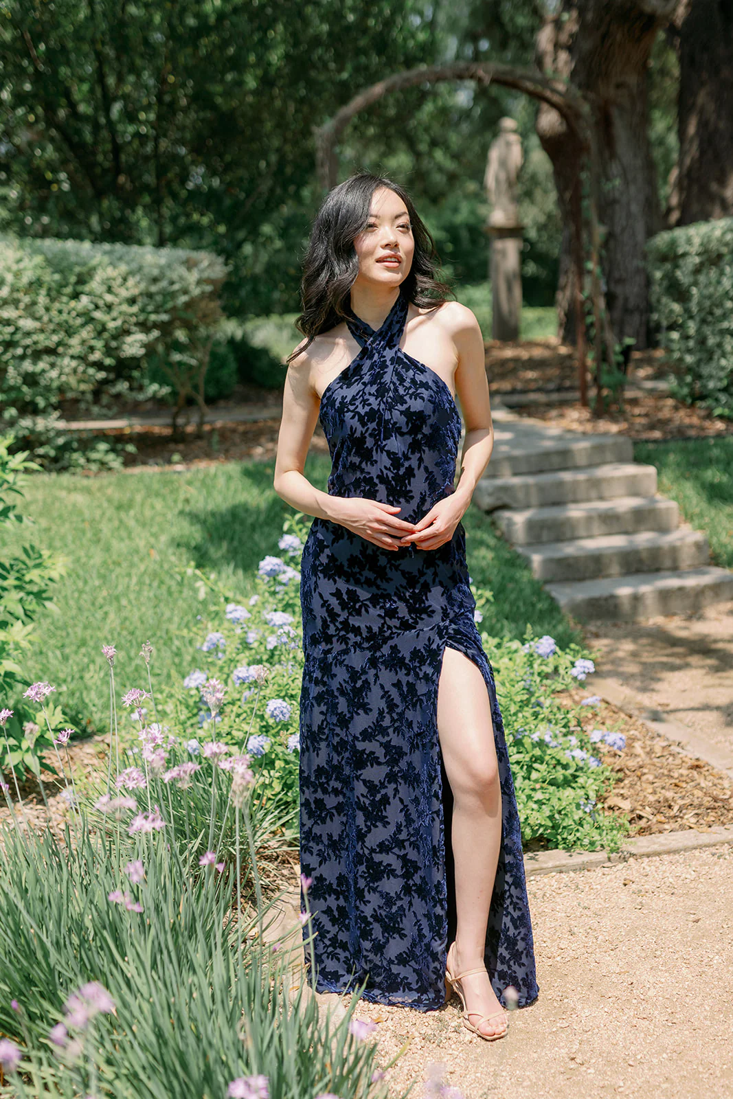 Athena Floral Burnout Velvet Dress | Made To Order - Image 14