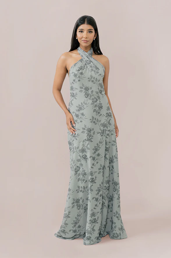 Athena Chiffon Floral Print Dress | Made To Order - Image 17