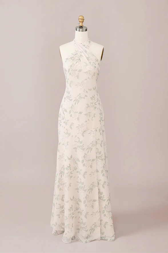 Athena Chiffon Floral Print Dress | Made To Order - Image 19