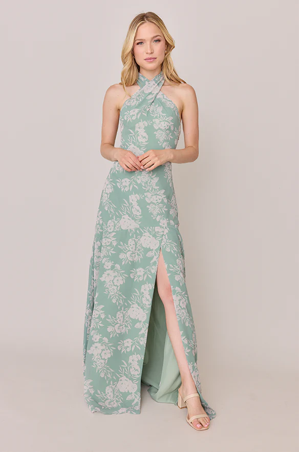 Athena Chiffon Floral Print Dress | Made To Order - Image 26