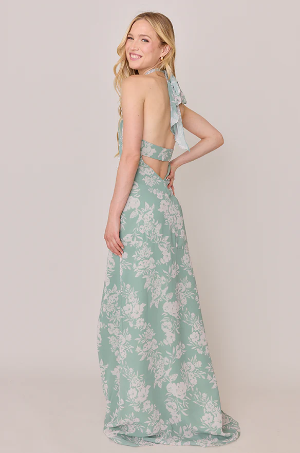 Athena Chiffon Floral Print Dress | Made To Order - Image 27