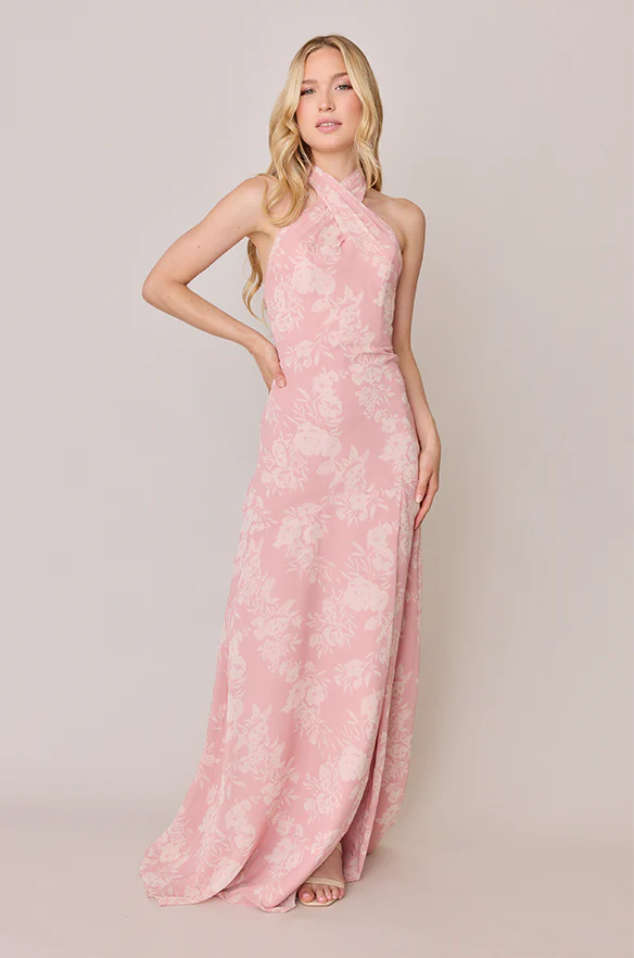 Athena Chiffon Floral Print Dress | Made To Order - Image 28
