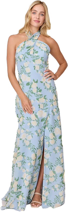 Athena Chiffon Floral Print Dress | Made To Order - Image 41