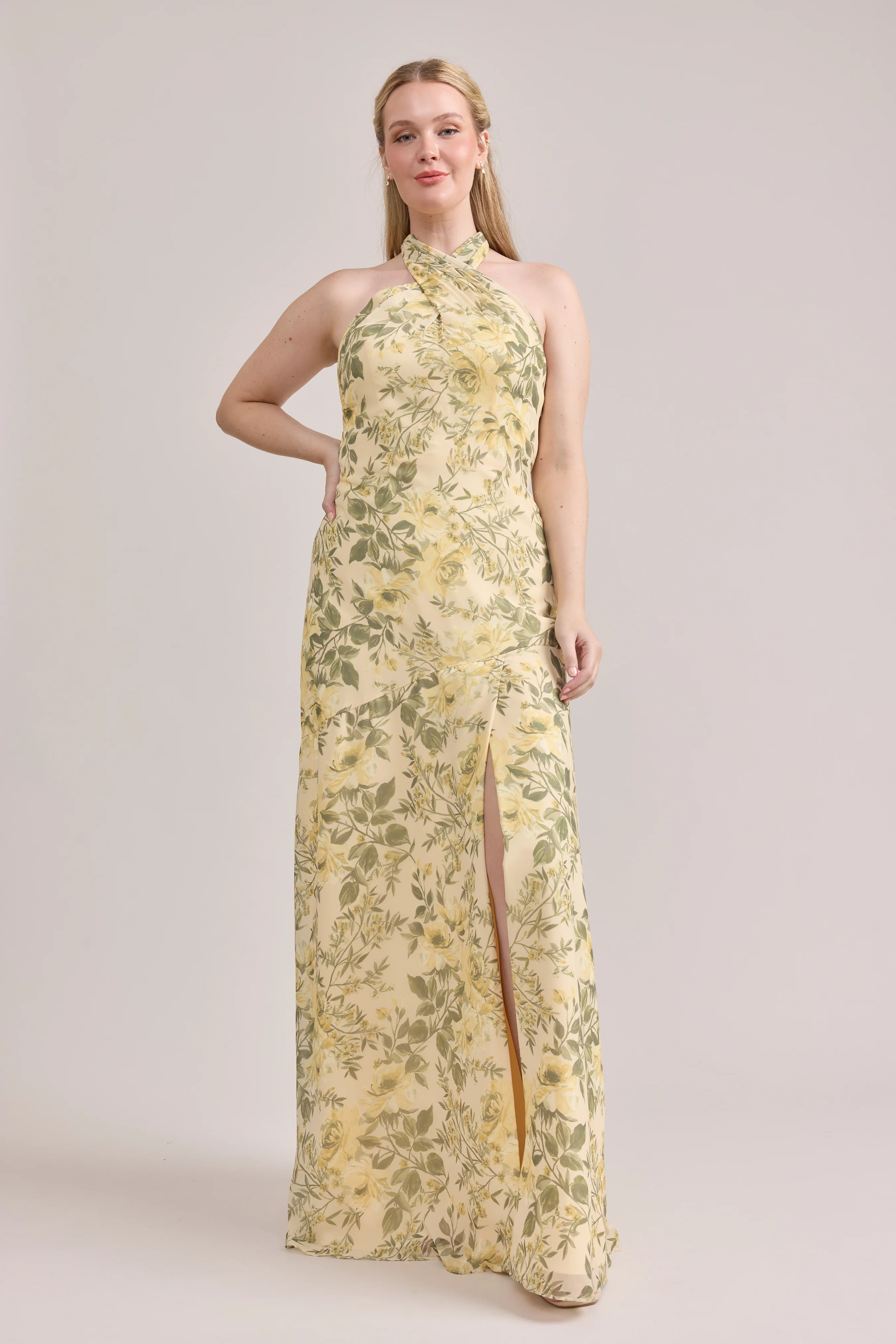 Athena Chiffon Floral Print Dress | Made To Order - Image 43
