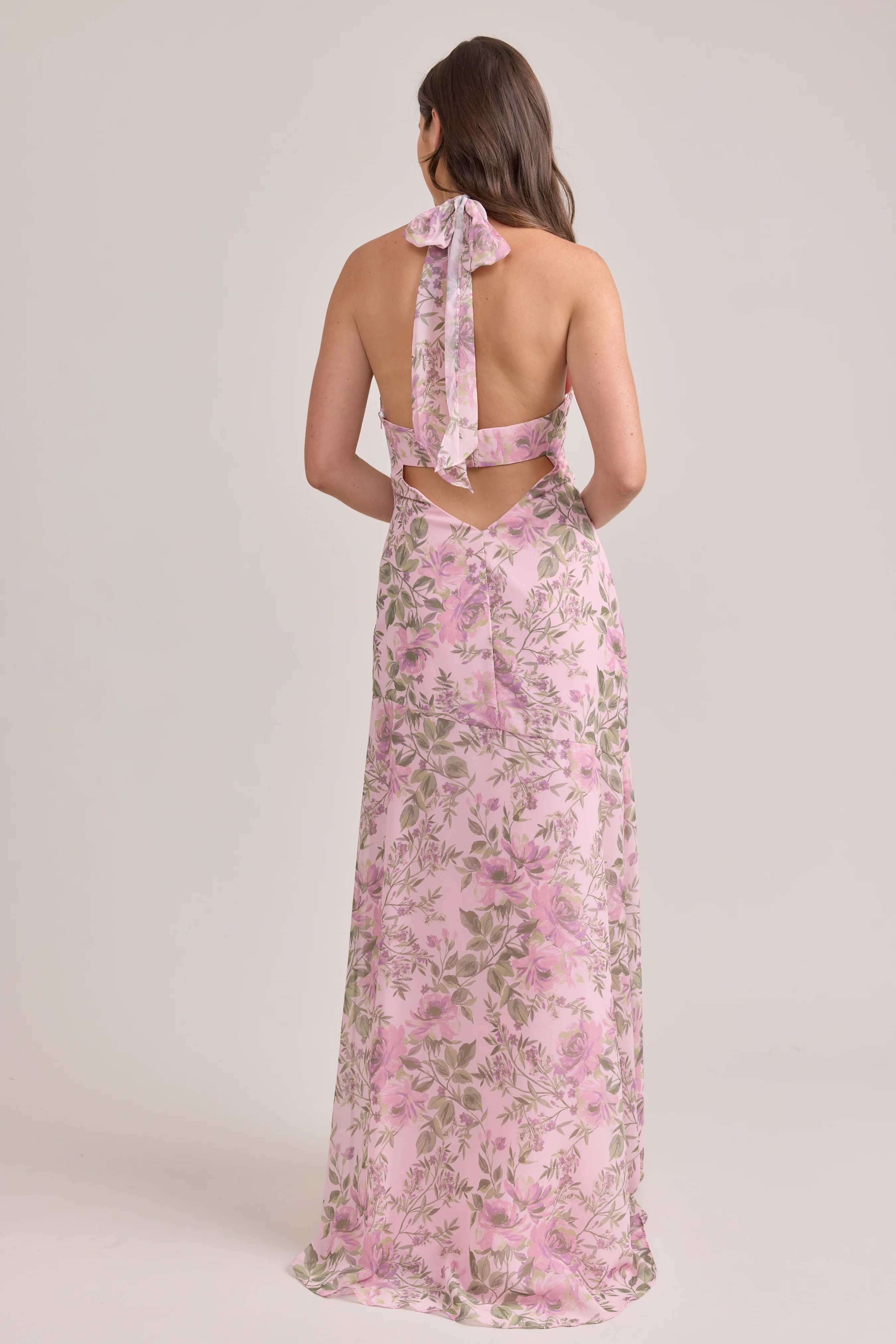 Athena Chiffon Floral Print Dress | Made To Order - Image 47