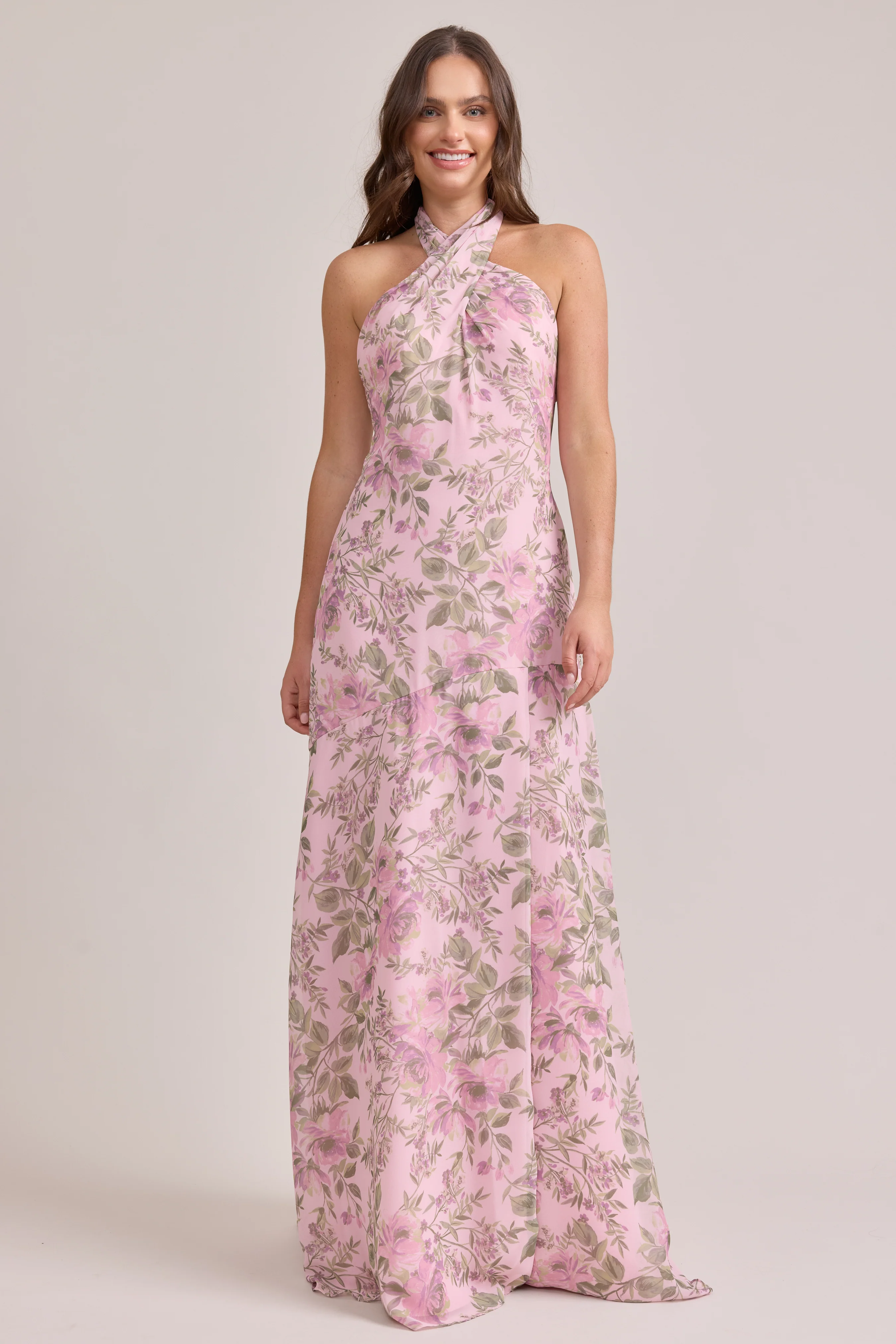Athena Chiffon Floral Print Dress | Made To Order - Image 48