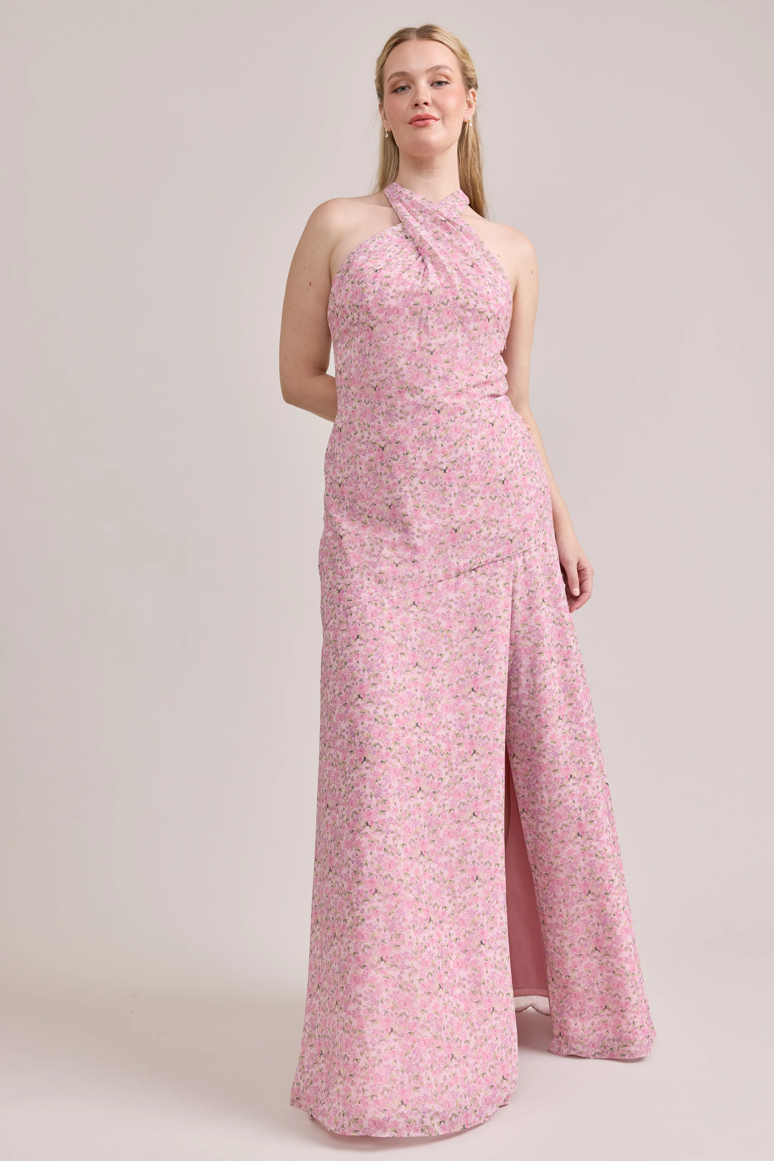 Athena Chiffon Floral Print Dress | Made To Order - Image 50