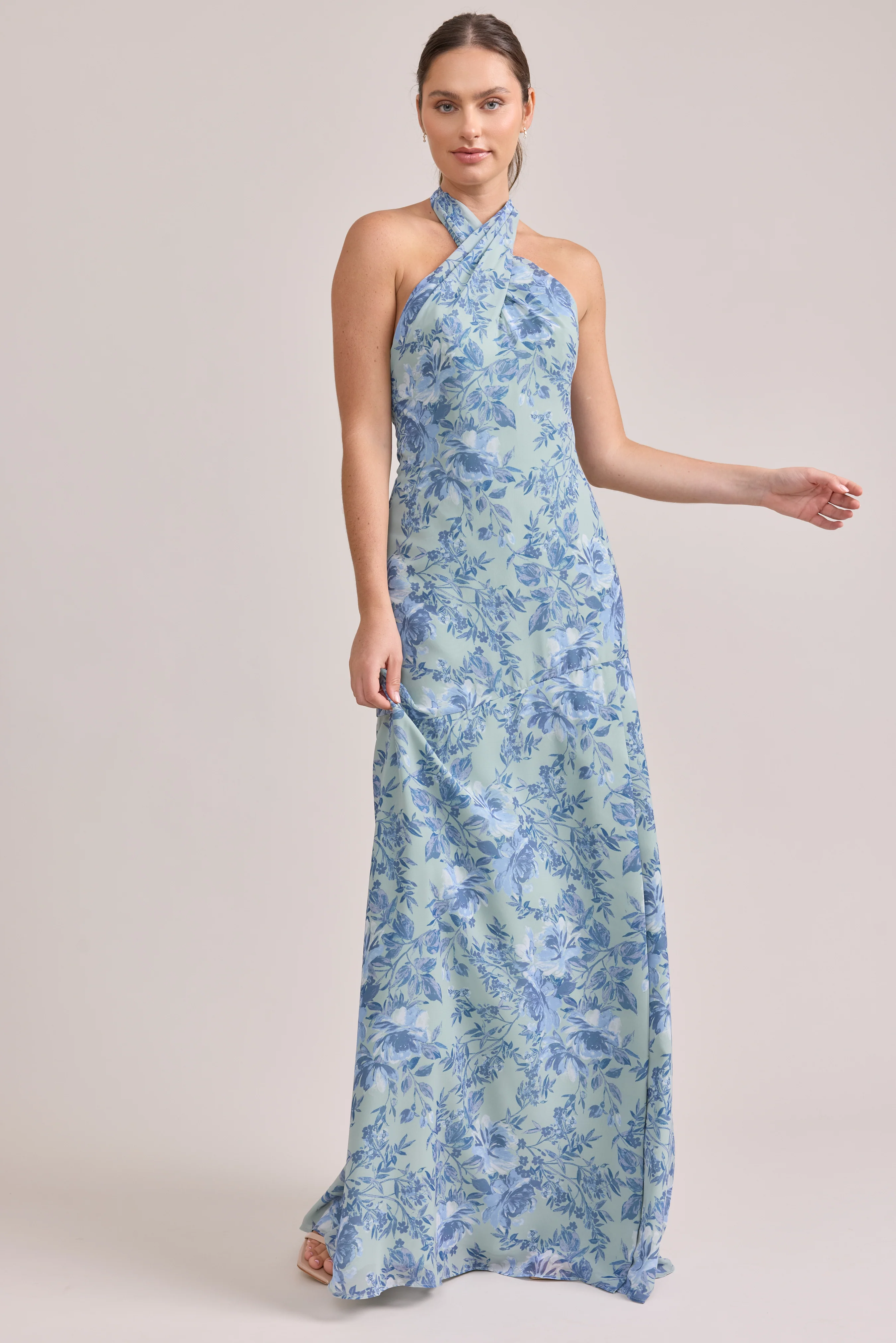 Athena Chiffon Floral Print Dress | Made To Order - Image 52