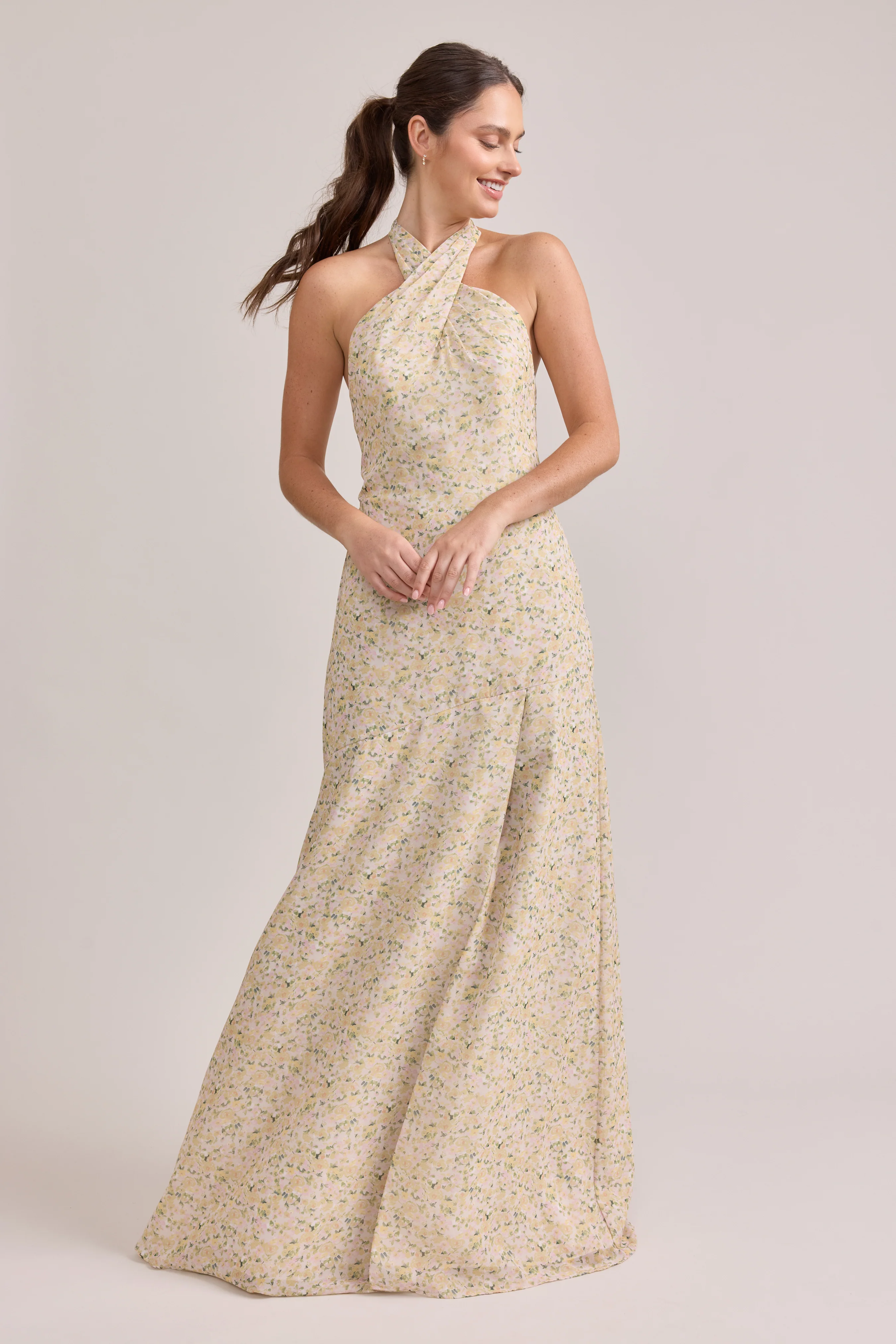 Athena Chiffon Floral Print Dress | Made To Order - Image 60