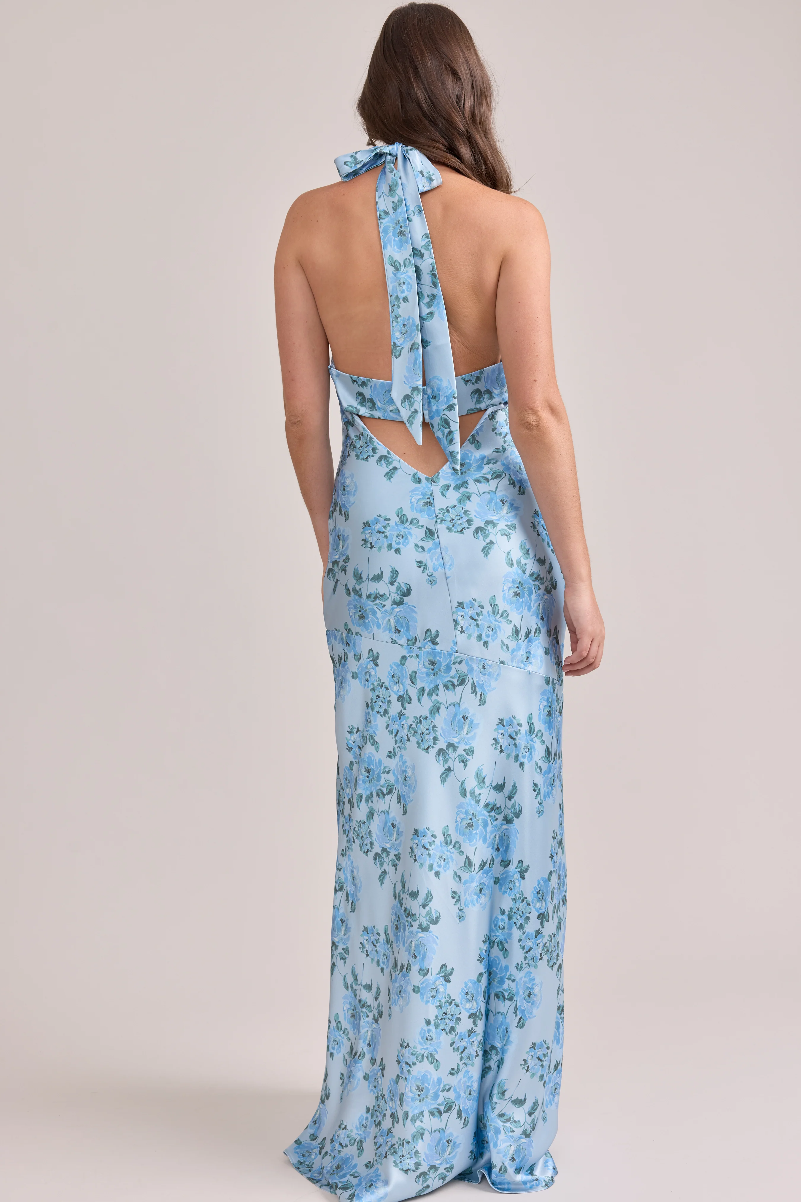 Athena Satin Floral Print Dress | Made To Order - Image 101