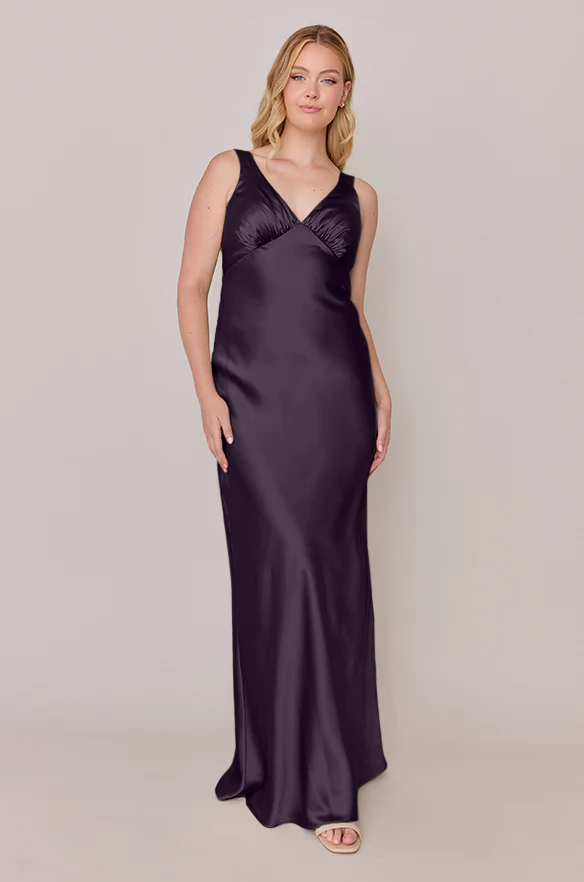 Audrey Satin Dress | Made To Order - Image 46