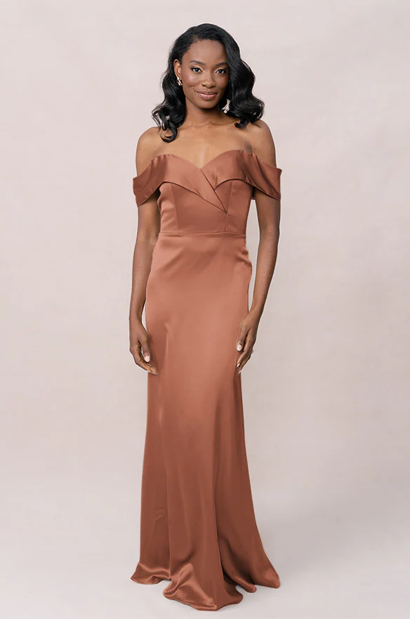 Bardot Satin Dress | Made To Order - Image 17