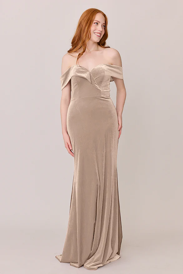 Bardot Velvet Dress | Made To Order - Image 13