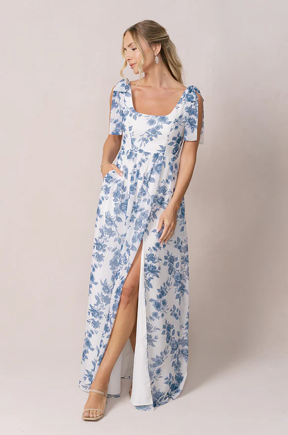 Bowie Chiffon Floral Print Dress | Made To Order - Image 19