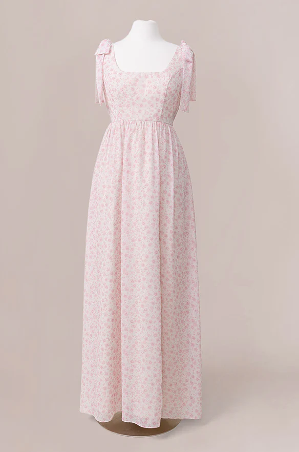 Bowie Chiffon Floral Print Dress | Made To Order - Image 31