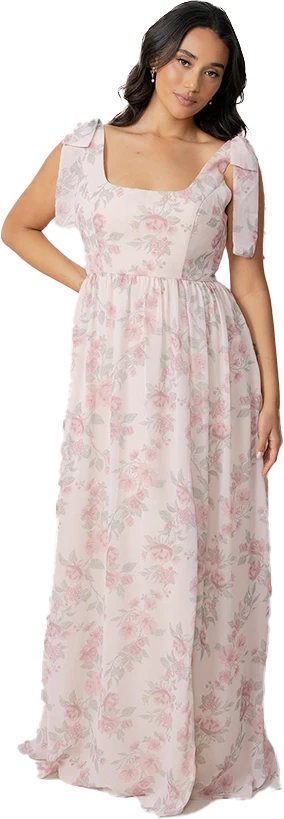 Bowie Chiffon Floral Print Dress | Made To Order - Image 32