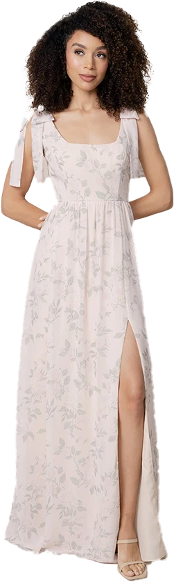 Bowie Chiffon Floral Print Dress | Made To Order - Image 33