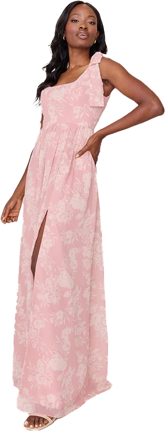 Bowie Chiffon Floral Print Dress | Made To Order - Image 41
