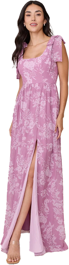 Bowie Chiffon Floral Print Dress | Made To Order - Image 42