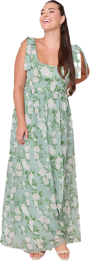 Bowie Chiffon Floral Print Dress | Made To Order - Image 43