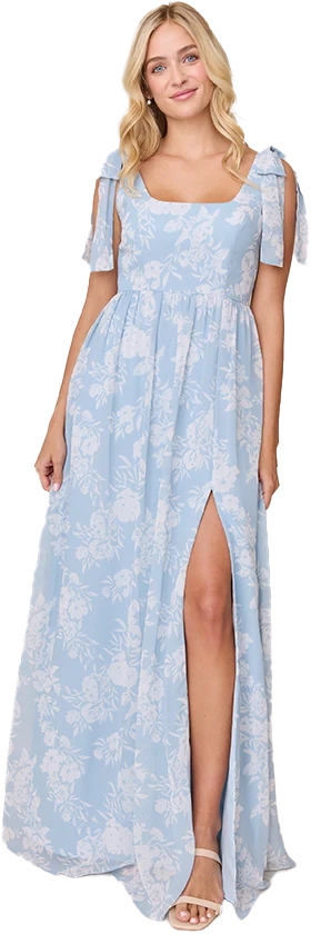 Bowie Chiffon Floral Print Dress | Made To Order - Image 45