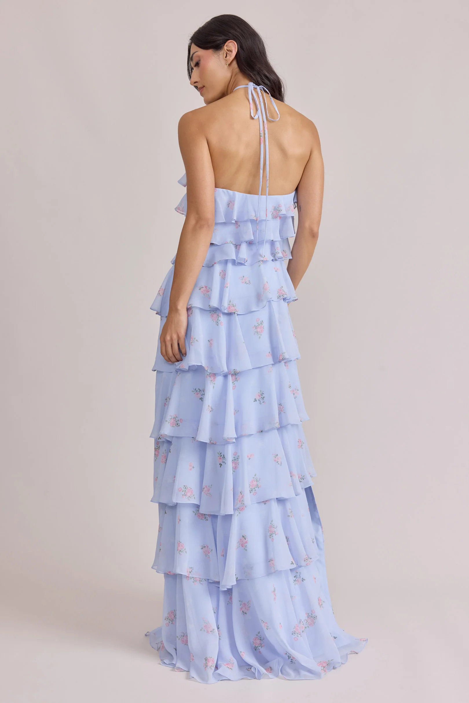 Carrie Chiffon Floral Print Dress | Made To Order - Image 8