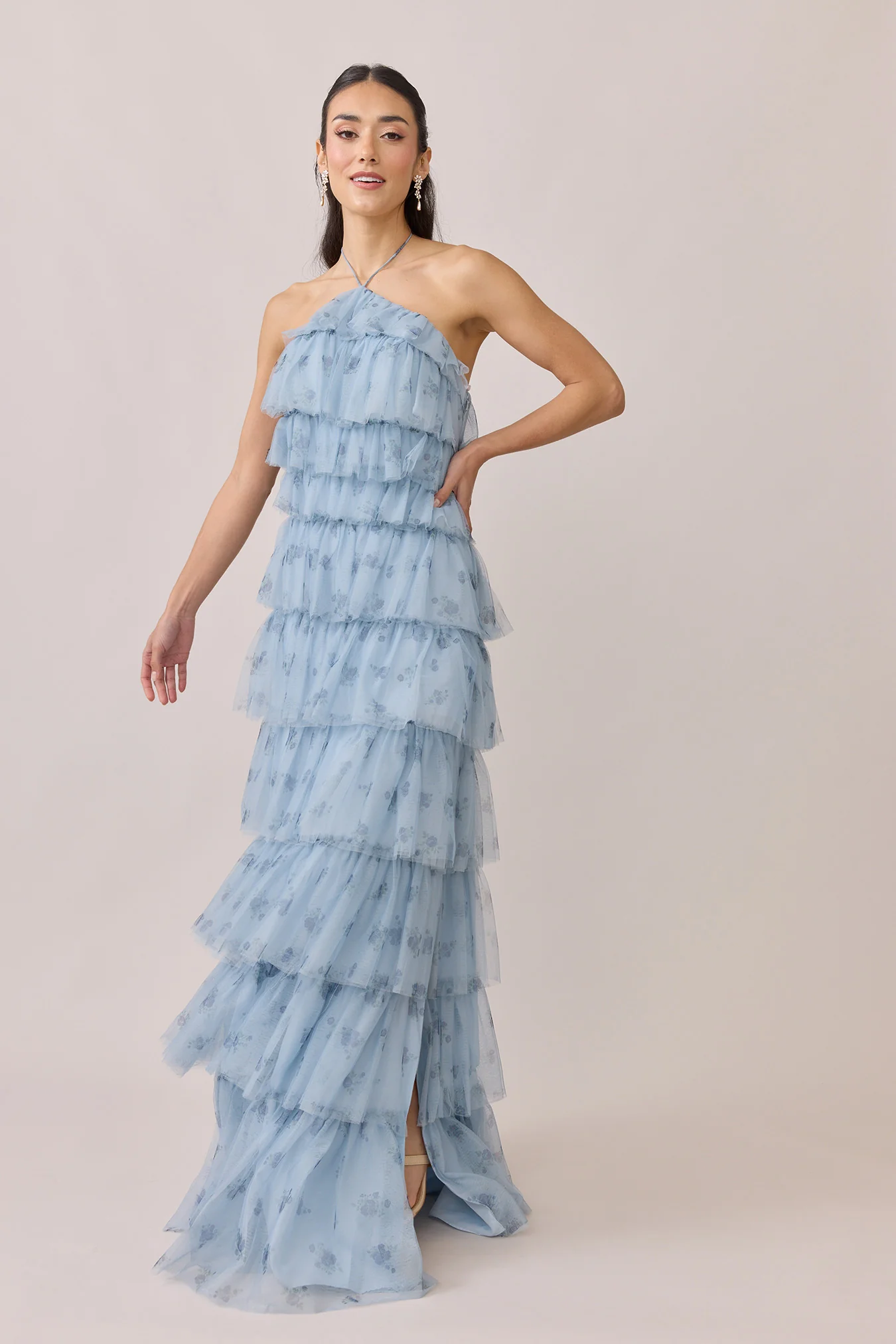 Carrie Tulle Floral Print Dress | Made To Order - Image 3