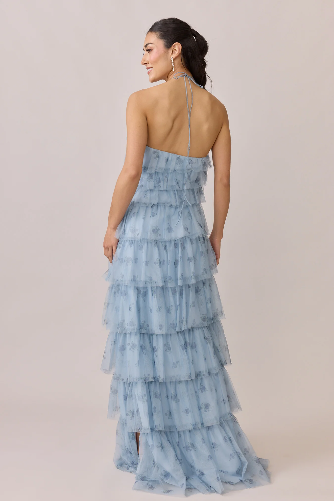 Carrie Tulle Floral Print Dress | Made To Order - Image 5