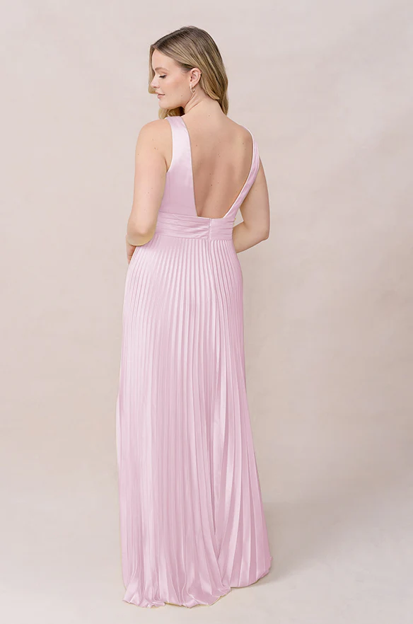 Celine Satin Pleated Dress | Made To Order - Image 10