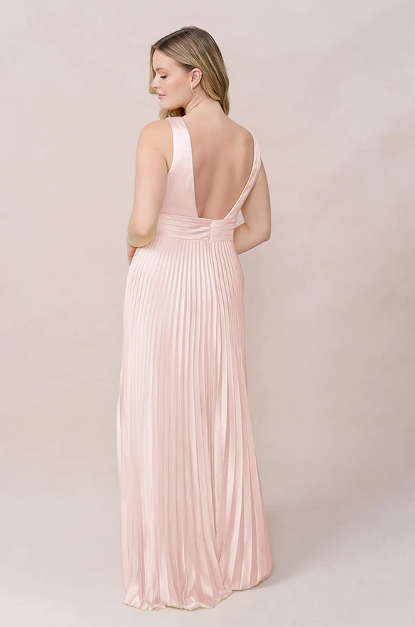 Celine Satin Pleated Dress | Made To Order - Image 16