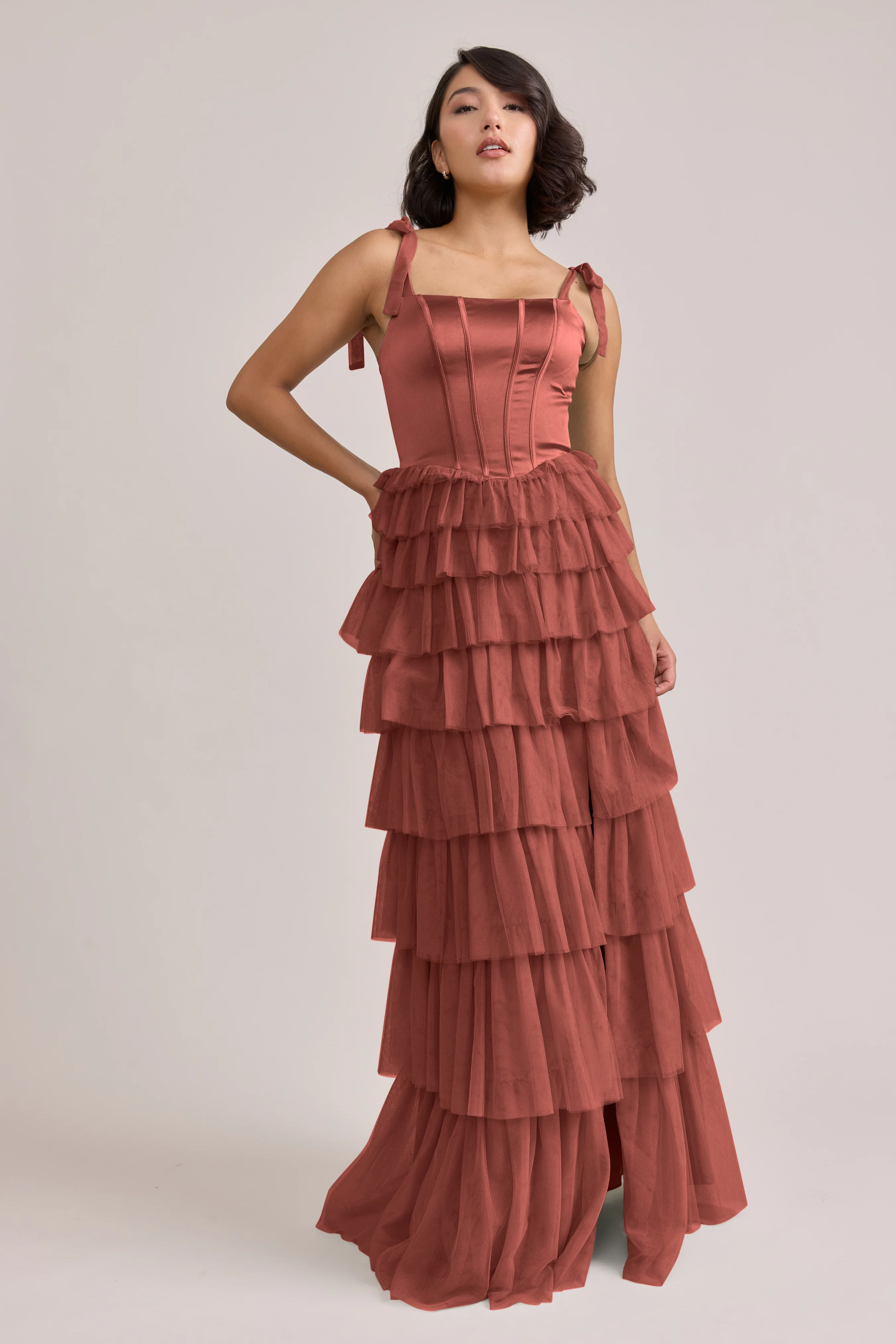 Charlotte Satin + Tulle Dress | Made To Order - Image 11