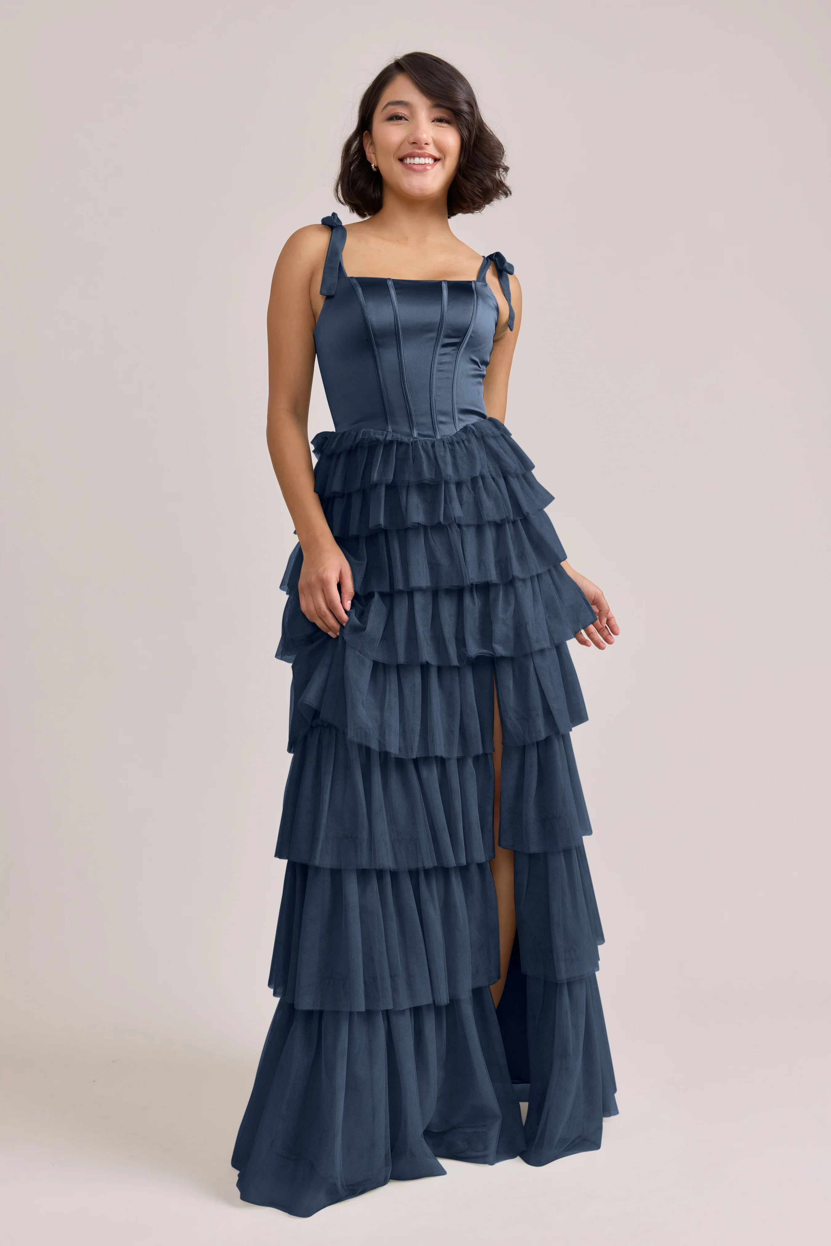 Charlotte Satin + Tulle Dress | Made To Order - Image 33