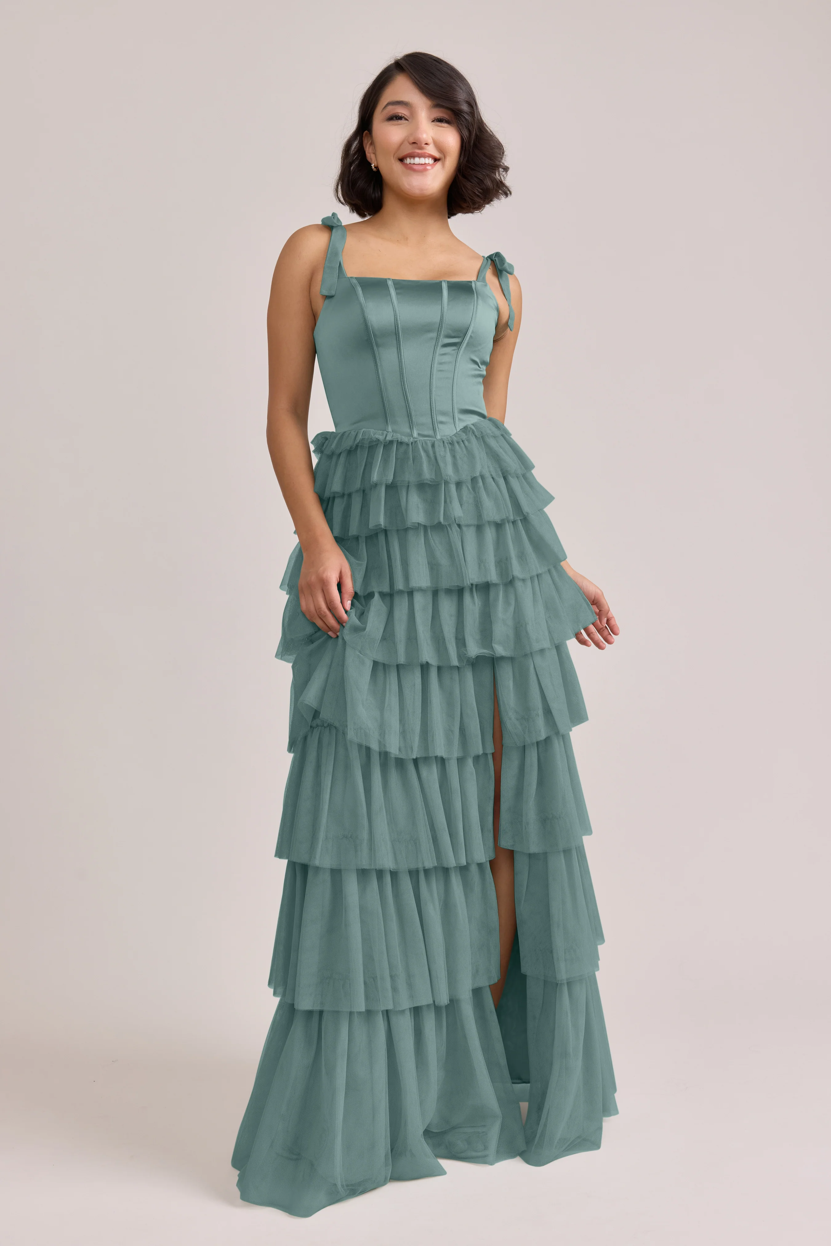 Charlotte Satin + Tulle Dress | Made To Order - Image 38