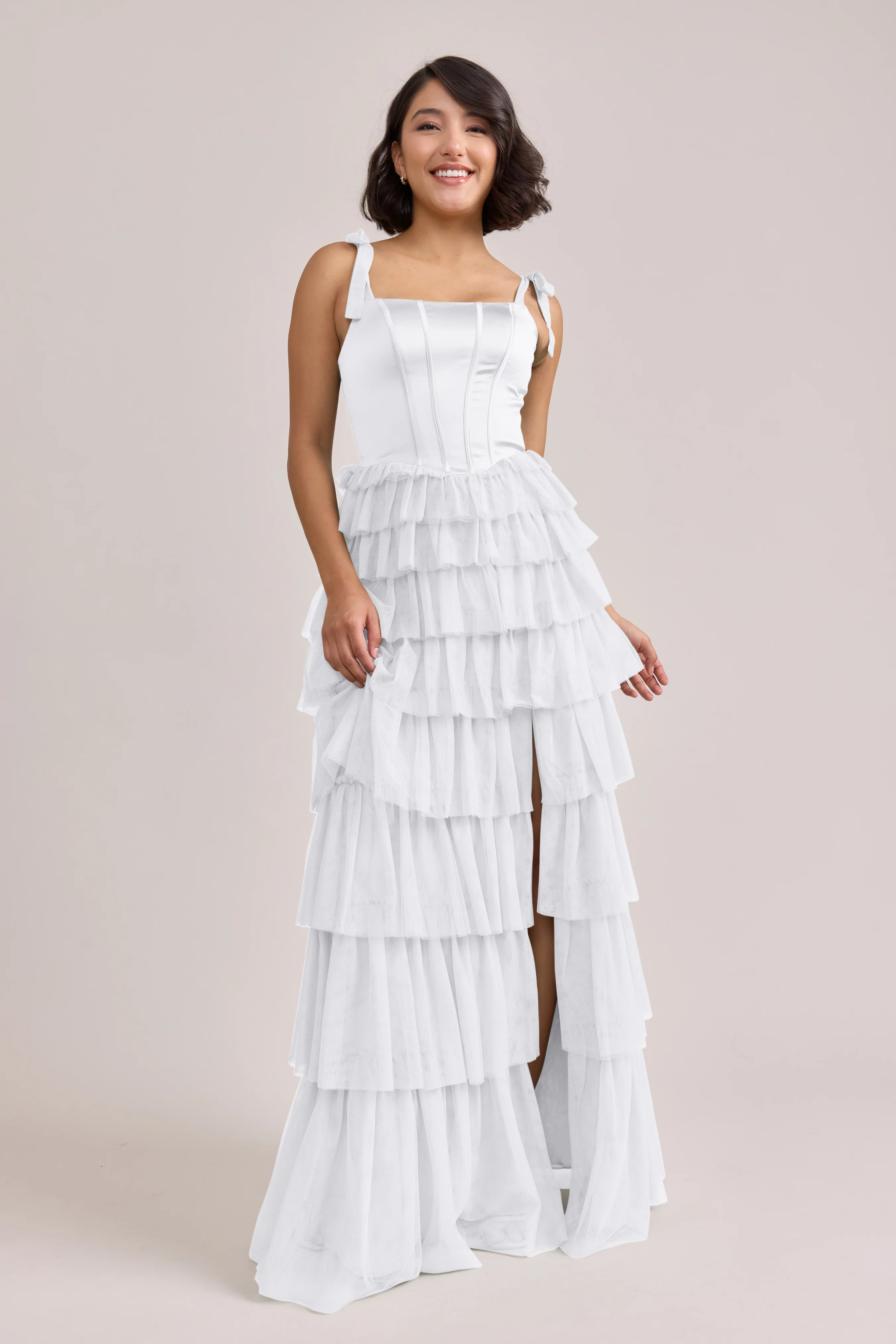 Charlotte Satin + Tulle Dress | Made To Order - Image 47