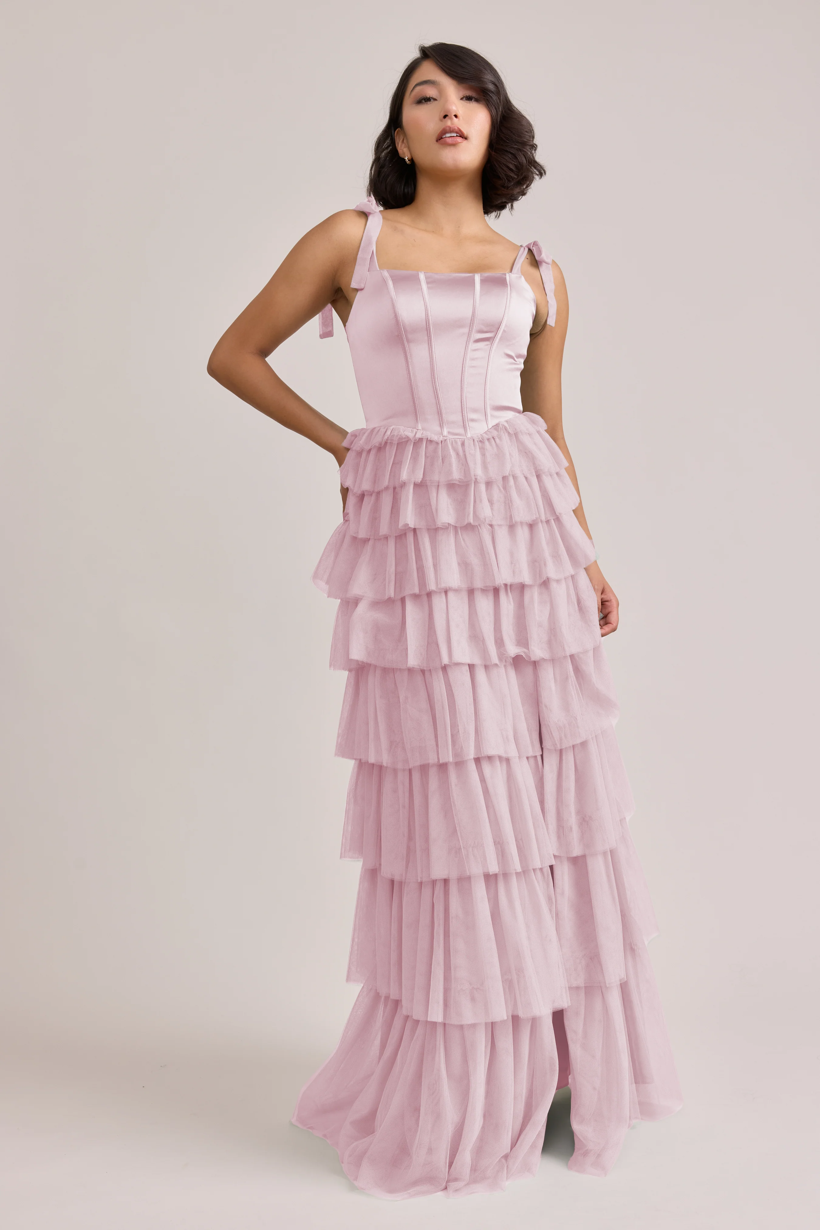 Charlotte Satin + Tulle Dress | Made To Order - Image 50