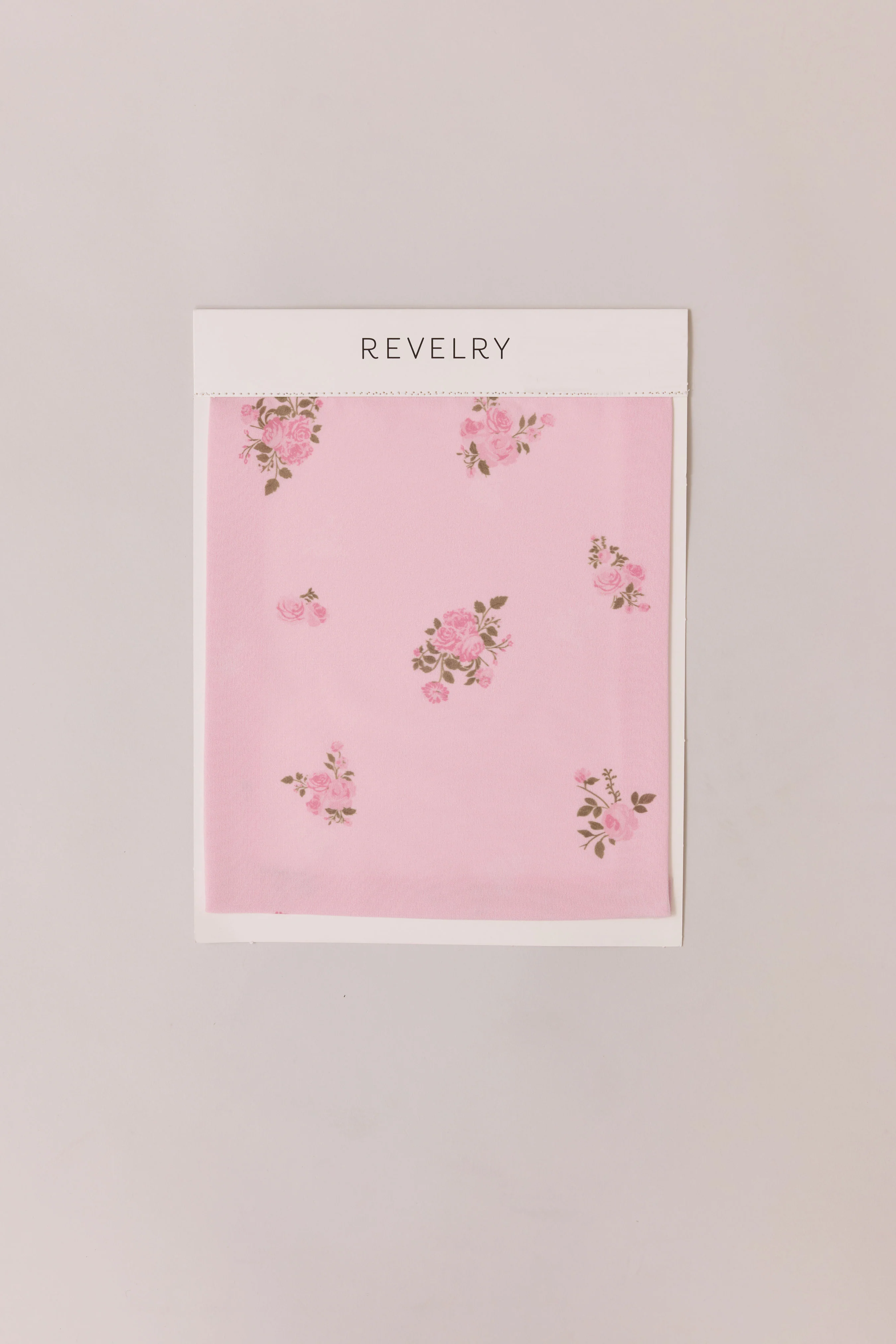 Chiffon Floral Print Mega Swatch | Ready To Ship | Baby Pink Petit Rose