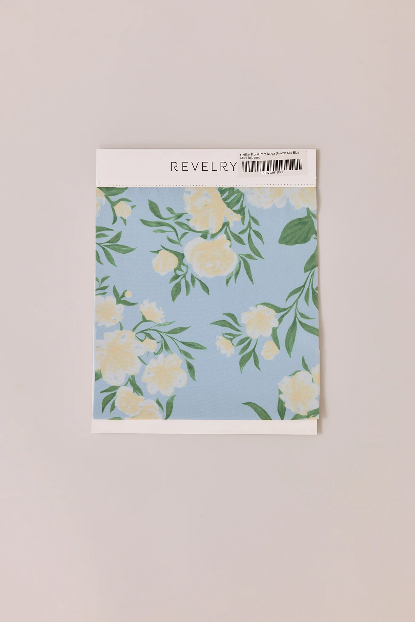 Chiffon Floral Print Mega Swatch | Ready To Ship | Sky Blue Multi Bouquet