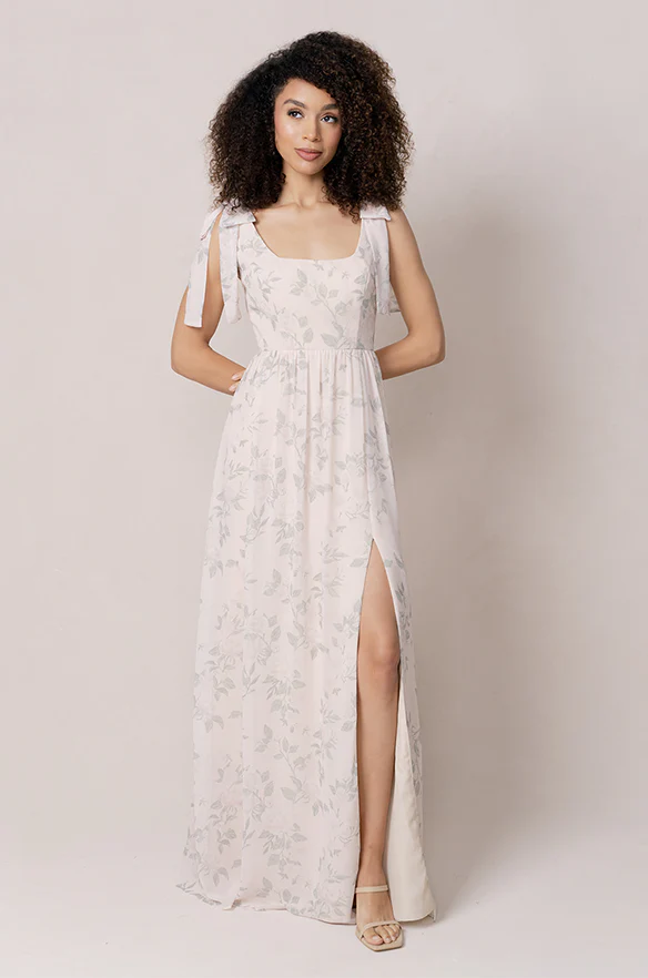 Chiffon Floral Print Mega Swatch | Ready To Ship | Champagne Bouquet - Image 2