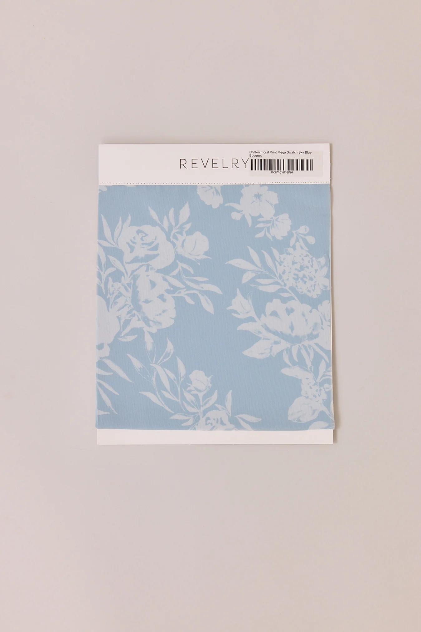 Chiffon Floral Print Mega Swatch | Ready To Ship | Sky Blue Bouquet