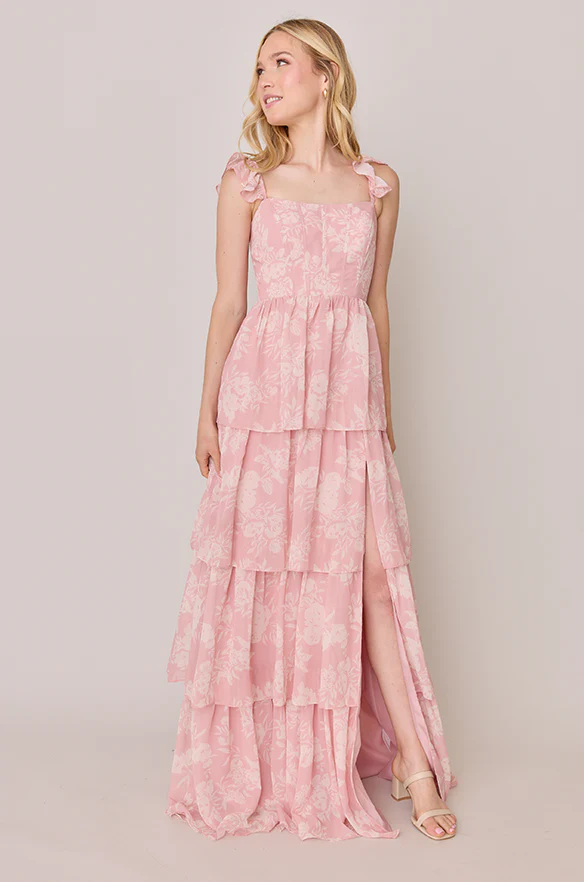 Chiffon Floral Print Mega Swatch | Ready To Ship | Blush Bouquet - Image 2