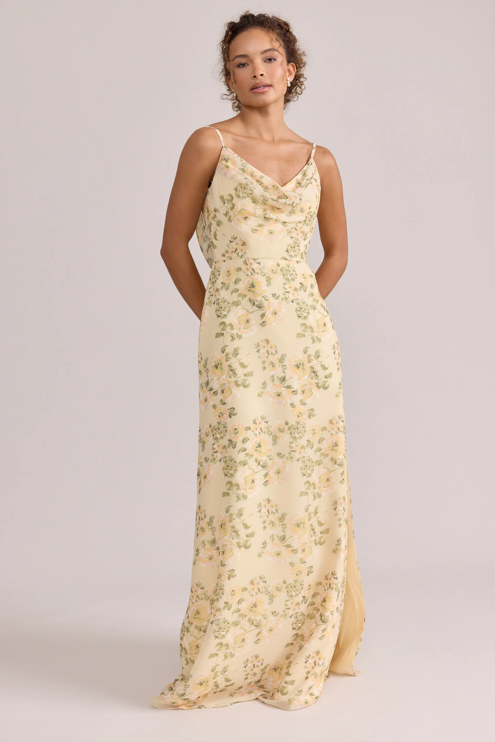 Nadia Chiffon Floral Print Dress | Made To Order - Image 43