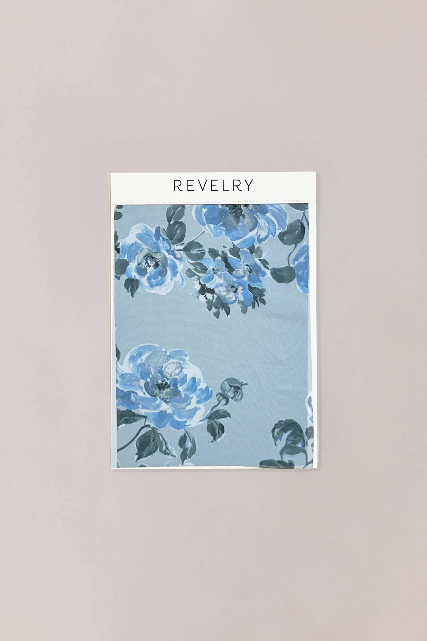 Chiffon Floral Print Mega Swatch | Ready To Ship | Sky Blue Blossom
