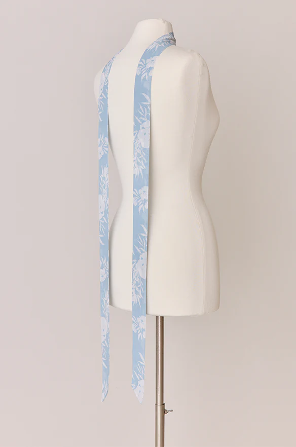 Chiffon Floral Print Skinny Scarf | Made To Order - Image 23