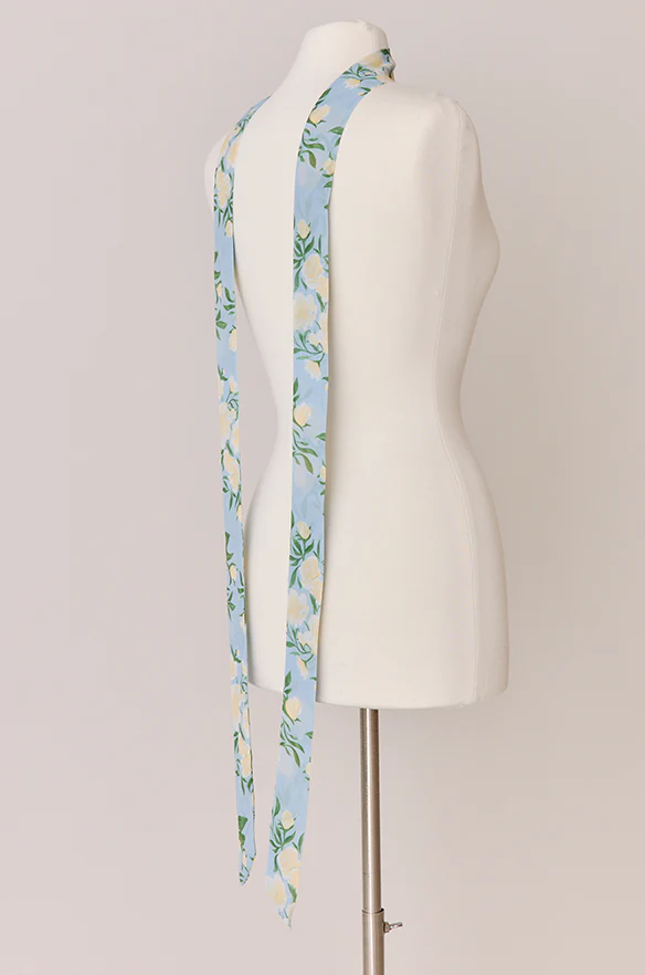 Chiffon Floral Print Skinny Scarf | Made To Order - Image 25