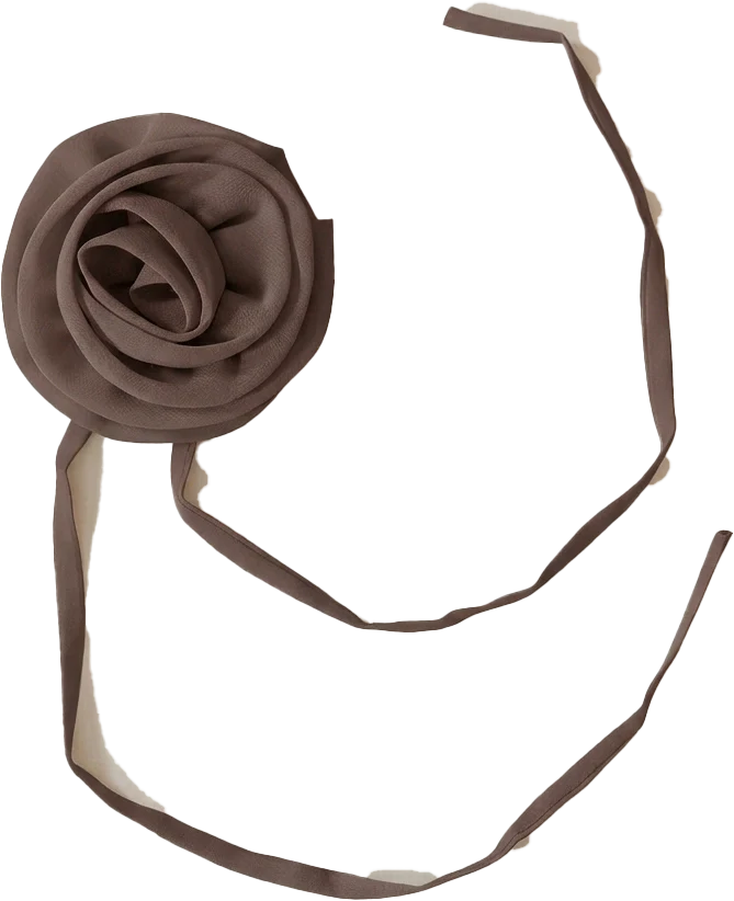 Chiffon Rose Neck Tie | Made To Order - Image 69