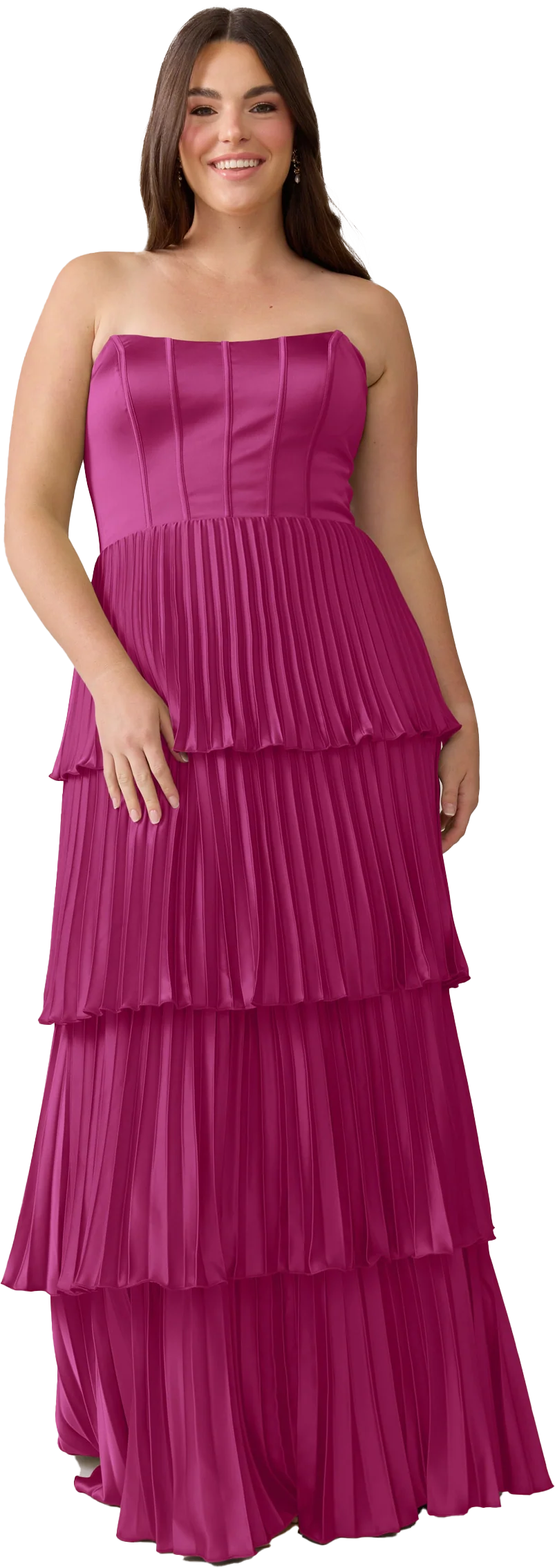 Collins Satin Pleated Dress | Made To Order - Image 117