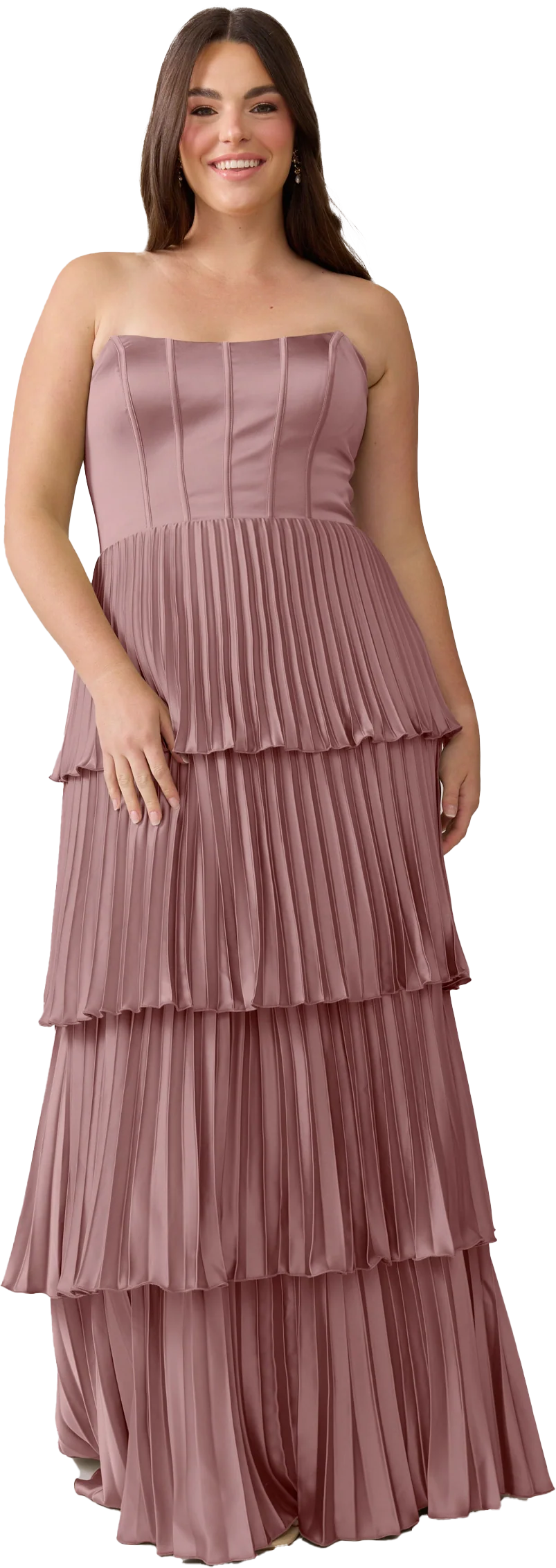 Collins Satin Pleated Dress | Made To Order - Image 137
