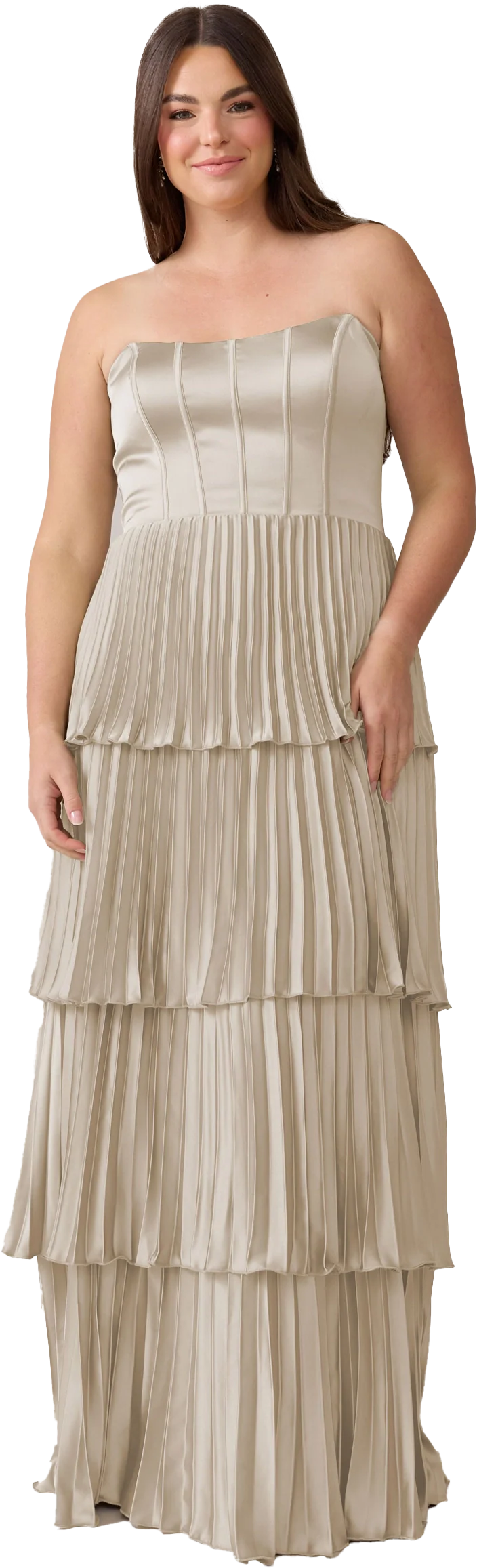 Collins Satin Pleated Dress | Made To Order - Image 143